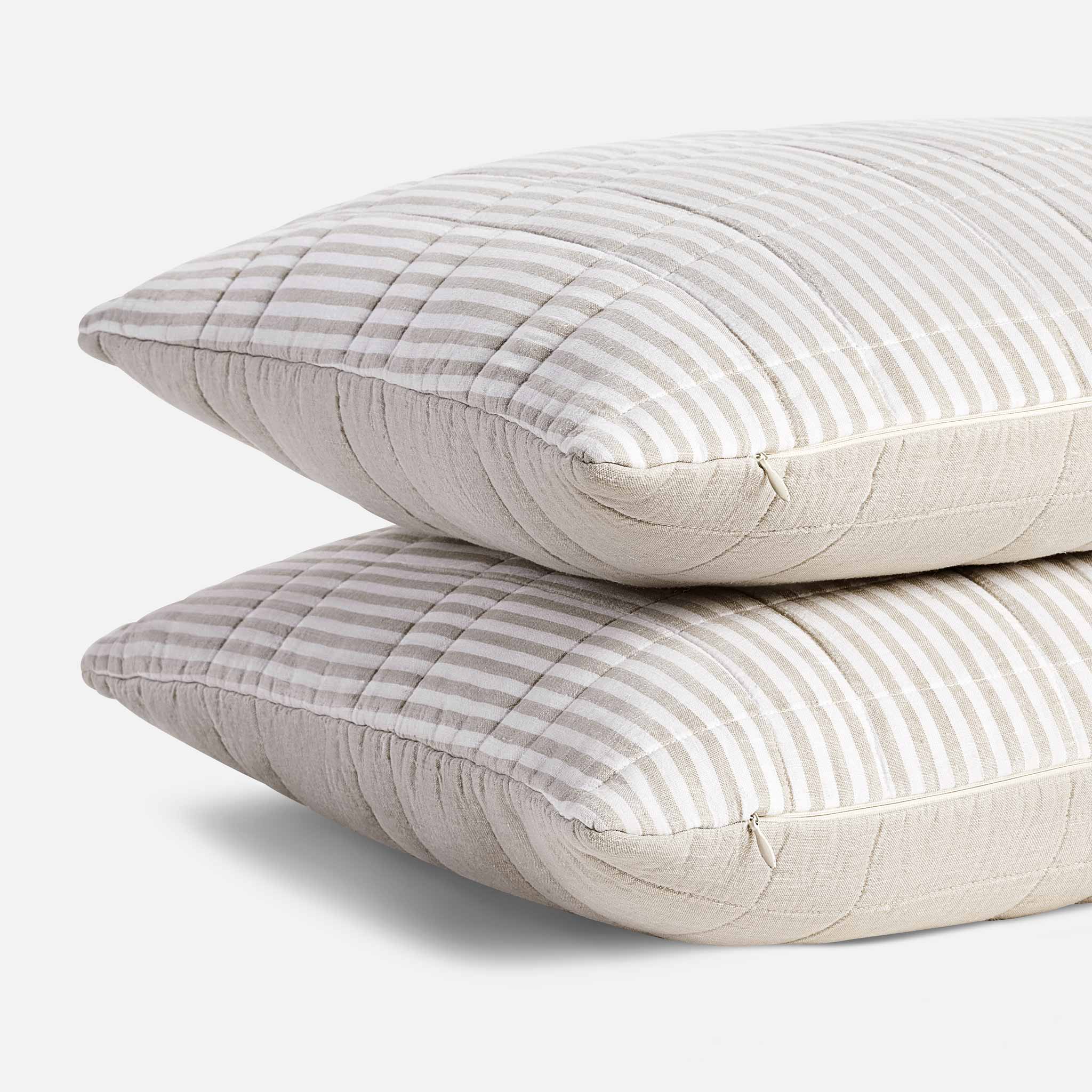 Washed European Linen Quilted Sham Set - Image 14