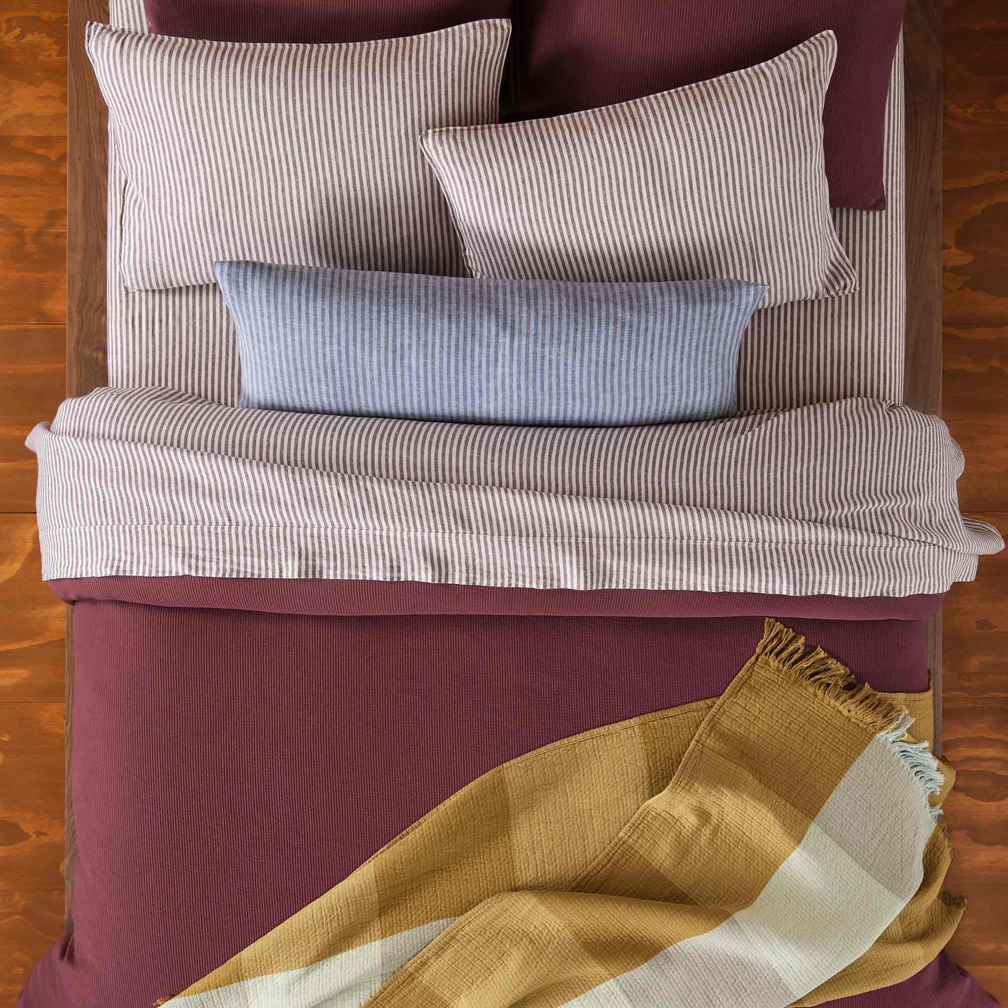 Washed European Linen Lumbar Pillow Cover - Image 11