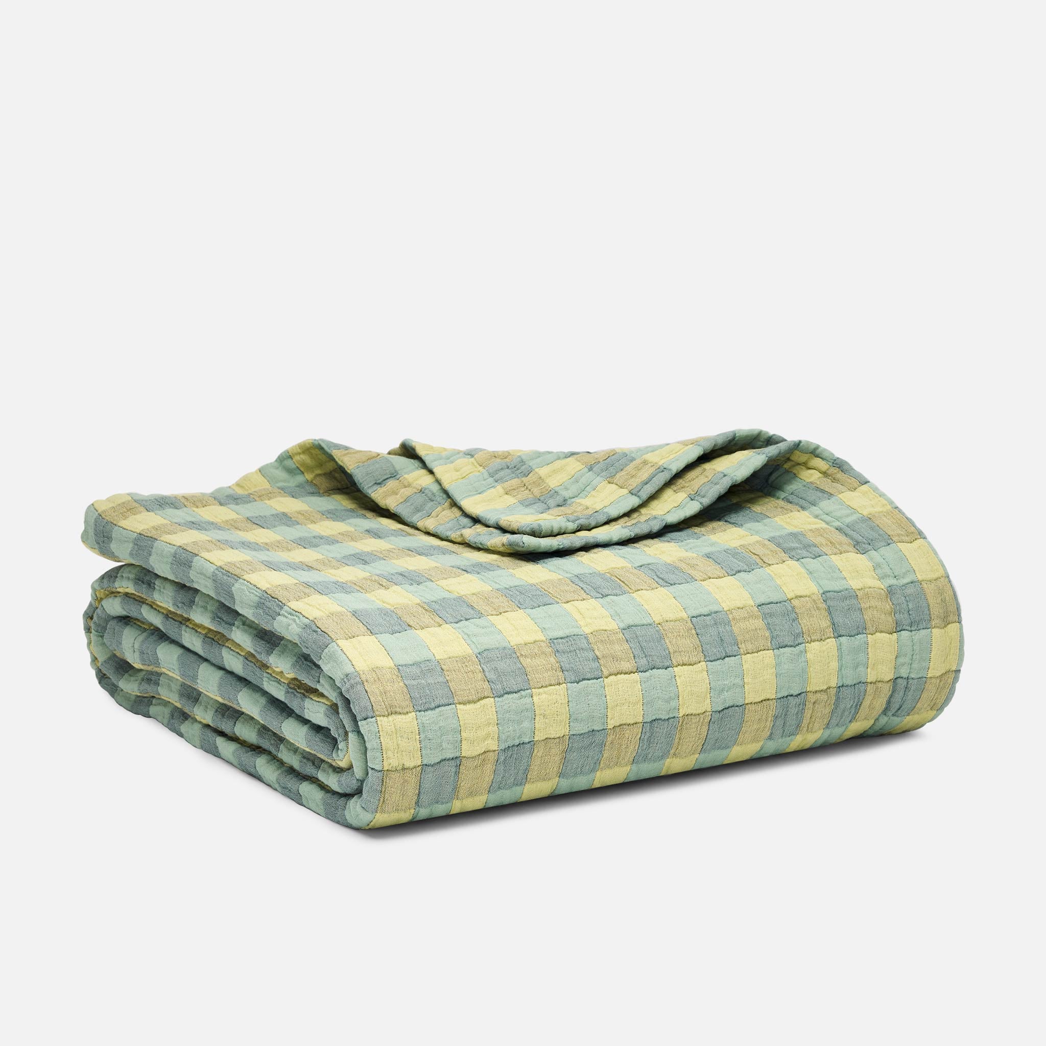 Breezeweave Cotton Gingham Bed Blanket