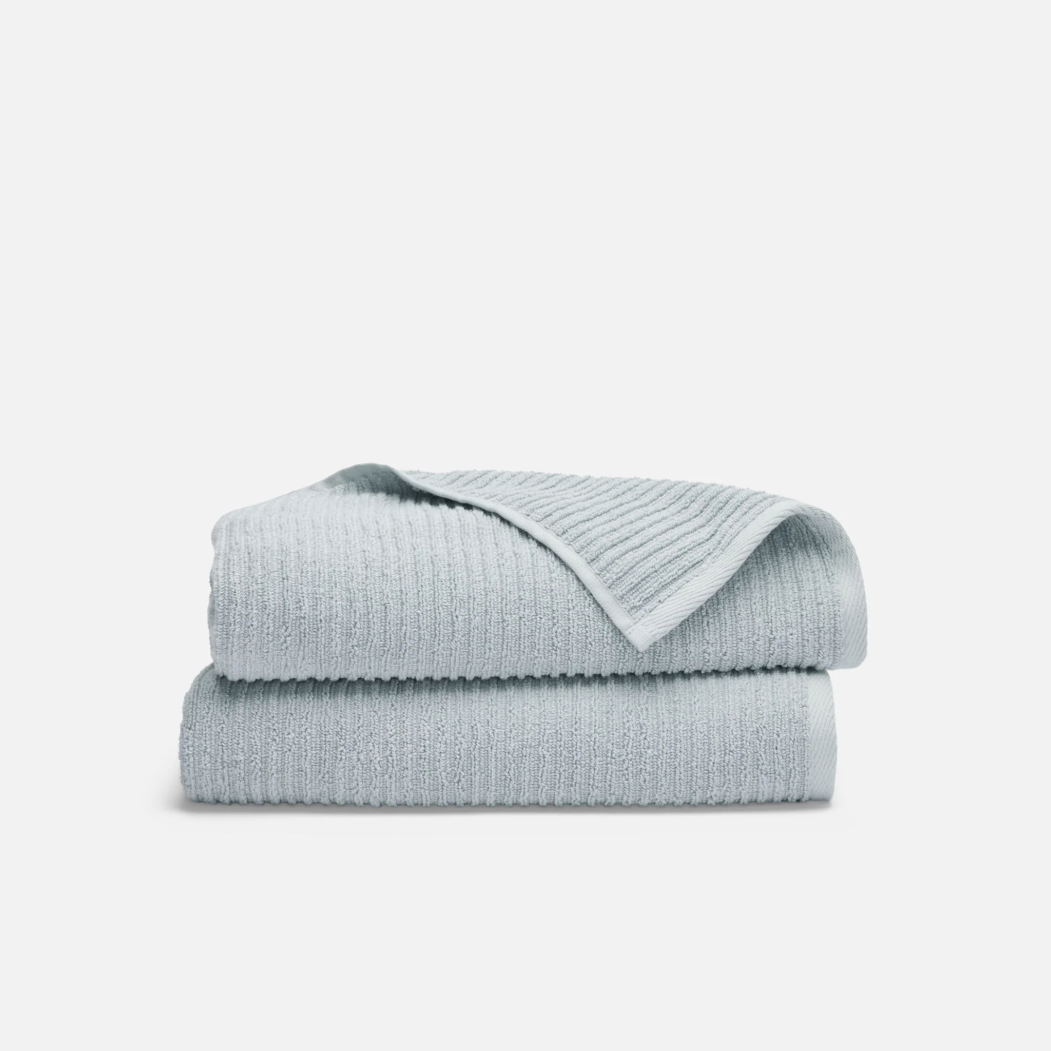 Ribbed Cotton TENCEL™ Bath Towels Set of 2 - Image 3